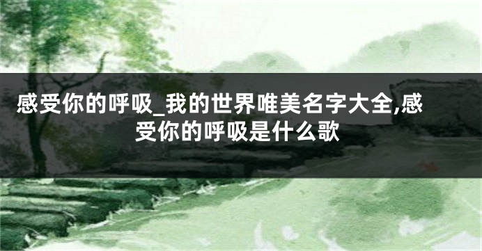感受你的呼吸_我的世界唯美名字大全,感受你的呼吸是什么歌
