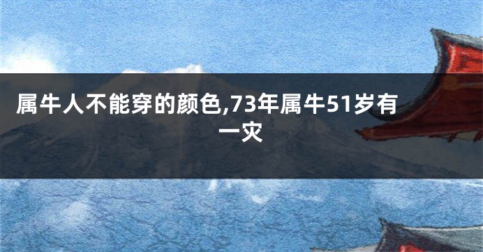 属牛人不能穿的颜色,73年属牛51岁有一灾
