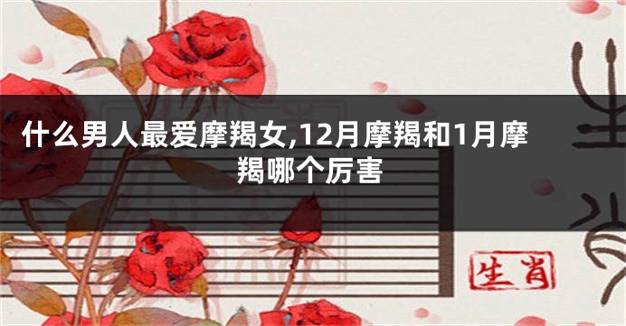 什么男人最爱摩羯女,12月摩羯和1月摩羯哪个厉害