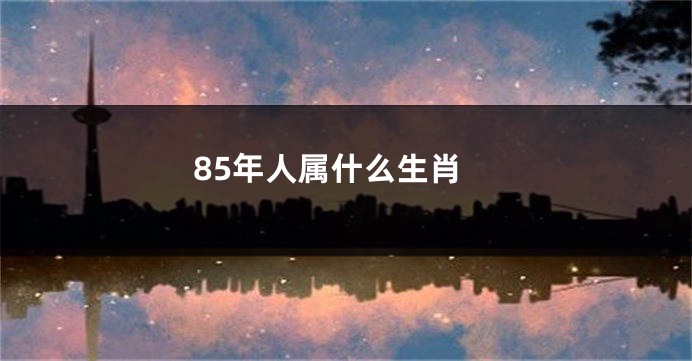 85年人属什么生肖