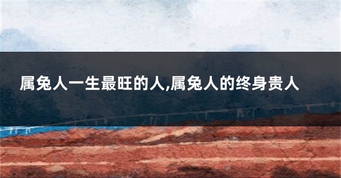 属兔人一生最旺的人,属兔人的终身贵人