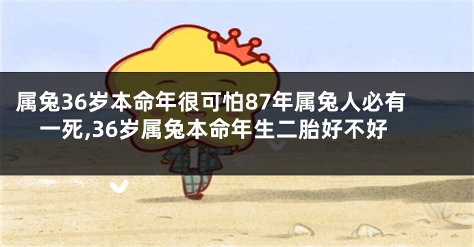 属兔36岁本命年很可怕87年属兔人必有一死,36岁属兔本命年生二胎好不好