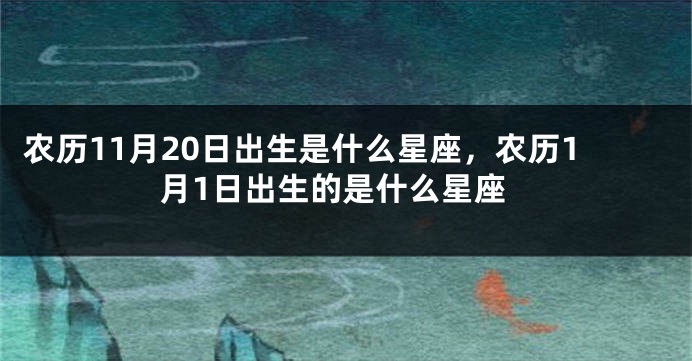 农历11月20日出生是什么星座,农历1月1日出生的是什么星座