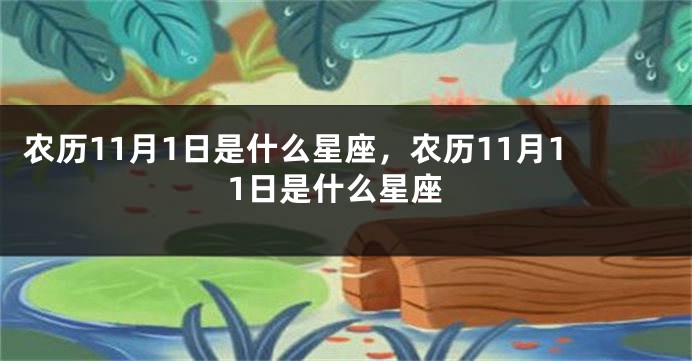 农历11月1日是什么星座，农历11月11日是什么星座