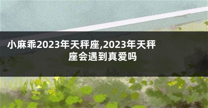 小麻乖2023年天秤座,2023年天秤座会遇到真爱吗