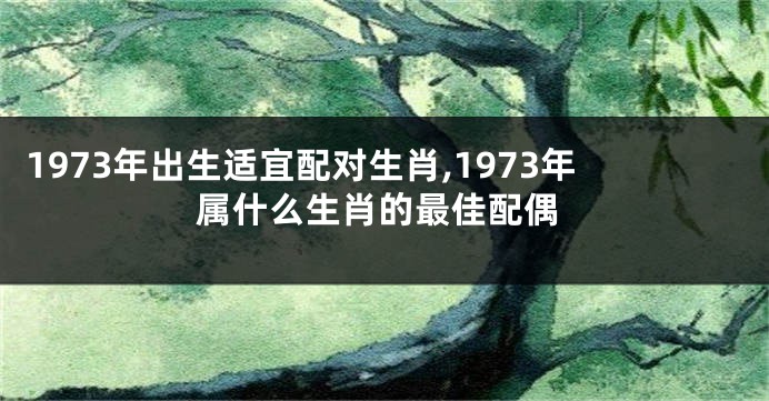 1973年出生适宜配对生肖,1973年属什么生肖的最佳配偶