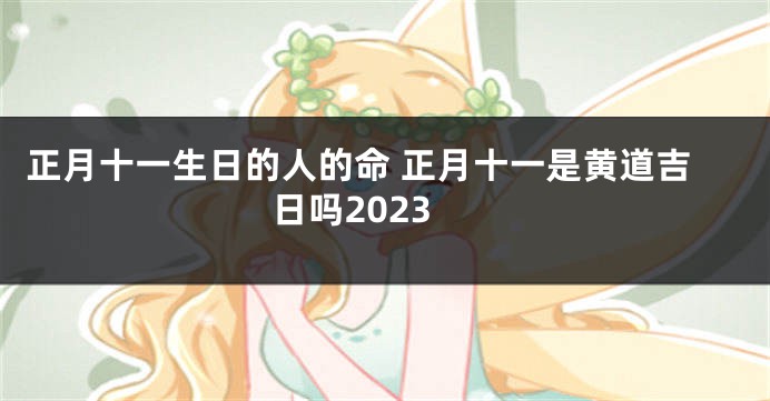 正月十一生日的人的命 正月十一是黄道吉日吗2023