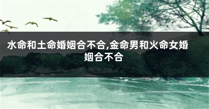 水命和土命婚姻合不合,金命男和火命女婚姻合不合