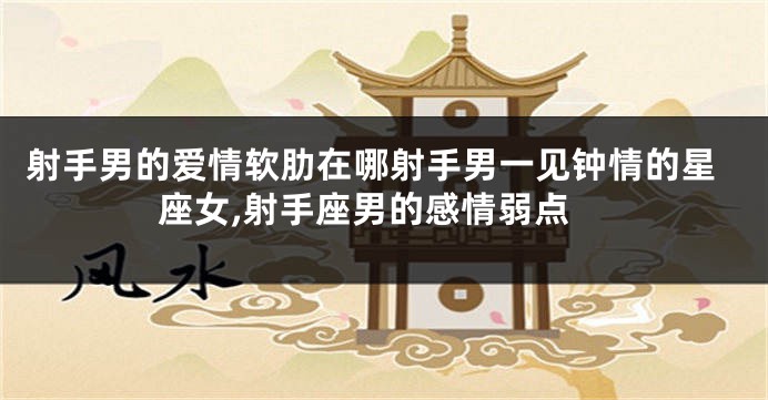 射手男的爱情软肋在哪射手男一见钟情的星座女,射手座男的感情弱点