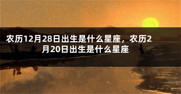 农历12月28日出生是什么星座，农历2月20日出生是什么星座