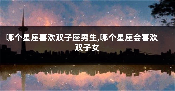 哪个星座喜欢双子座男生,哪个星座会喜欢双子女