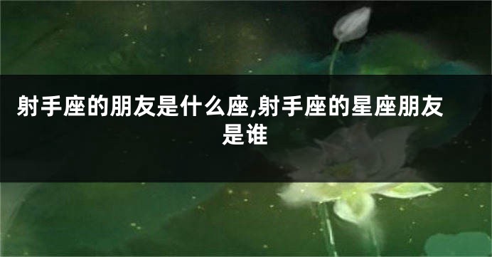 射手座的朋友是什么座,射手座的星座朋友是谁
