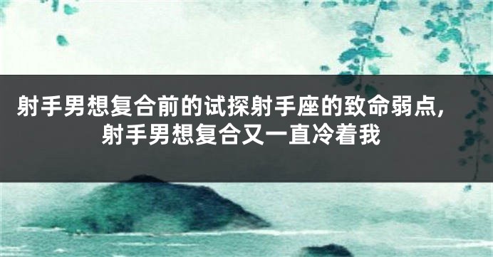 射手男想复合前的试探射手座的致命弱点,射手男想复合又一直冷着我