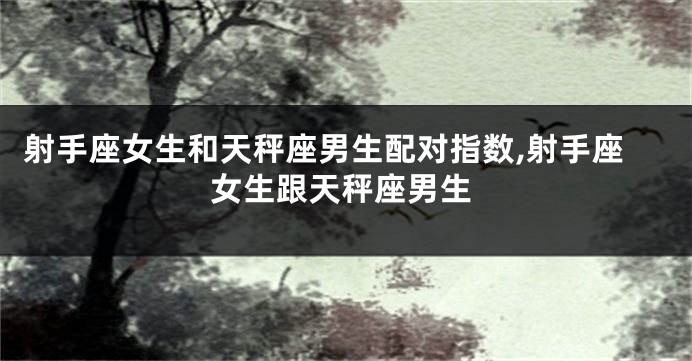 射手座女生和天秤座男生配对指数,射手座女生跟天秤座男生