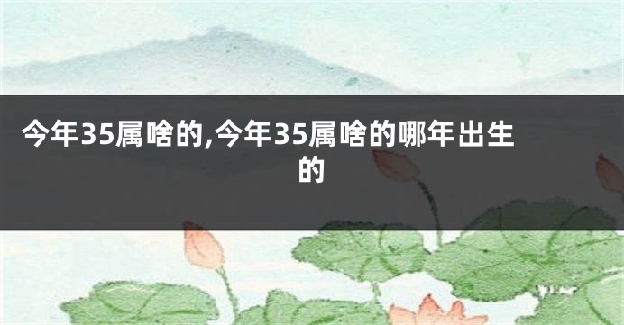 今年35属啥的,今年35属啥的哪年出生的