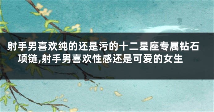 射手男喜欢纯的还是污的十二星座专属钻石项链,射手男喜欢性感还是可爱的女生