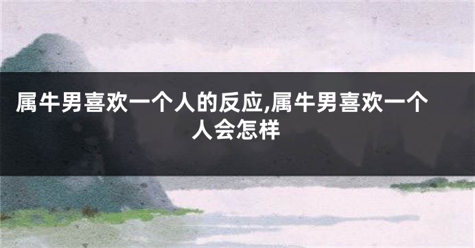 属牛男喜欢一个人的反应,属牛男喜欢一个人会怎样