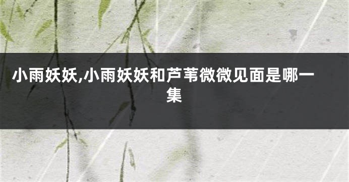 小雨妖妖,小雨妖妖和芦苇微微见面是哪一集