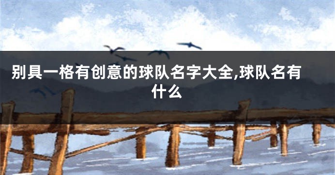 别具一格有创意的球队名字大全,球队名有什么