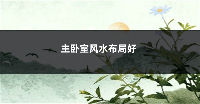 主卧室风水布局好