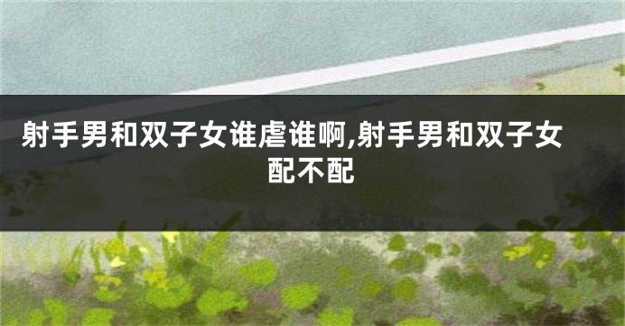 射手男和双子女谁虐谁啊,射手男和双子女配不配