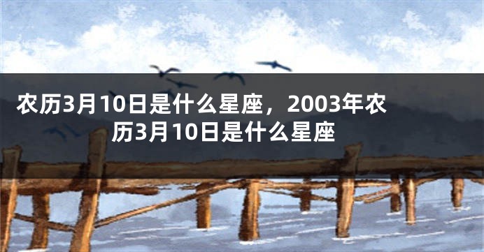 农历3月10日是什么星座,2003年农历3月10日是什么星座
