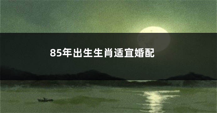85年出生生肖适宜婚配