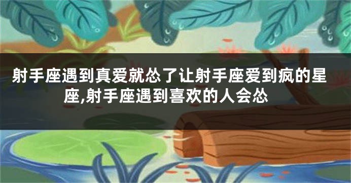 射手座遇到真爱就怂了让射手座爱到疯的星座,射手座遇到喜欢的人会怂