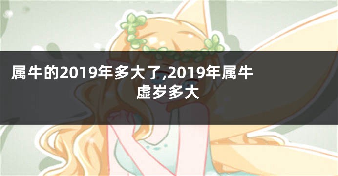 属牛的2019年多大了,2019年属牛虚岁多大