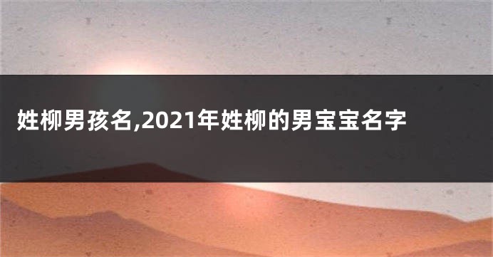 姓柳男孩名,2021年姓柳的男宝宝名字