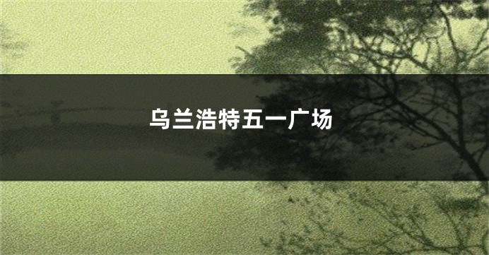 乌兰浩特五一广场