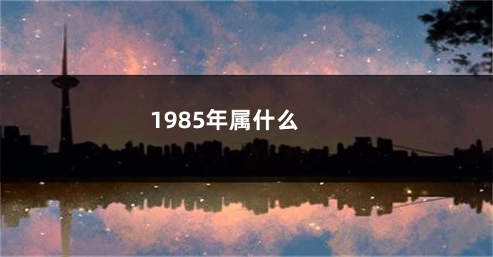 1985年属什么
