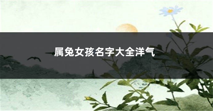 属兔女孩名字大全洋气