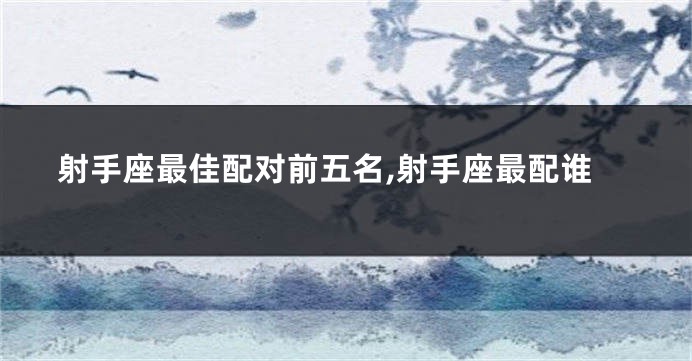 射手座最佳配对前五名,射手座最配谁