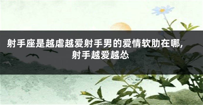 射手座是越虐越爱射手男的爱情软肋在哪,射手越爱越怂
