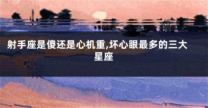 射手座是傻还是心机重,坏心眼最多的三大星座