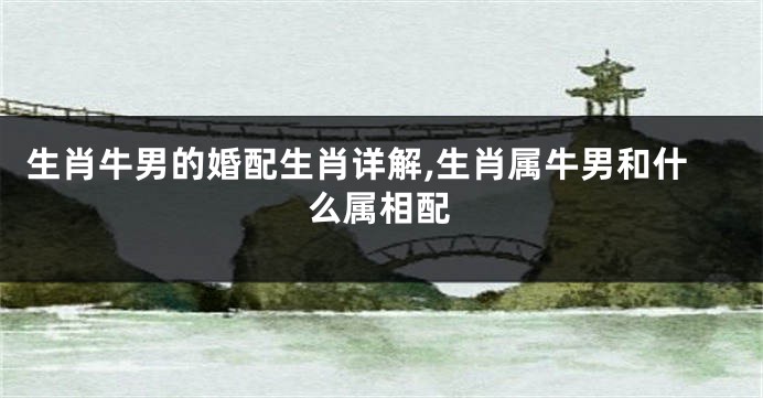 生肖牛男的婚配生肖详解,生肖属牛男和什么属相配