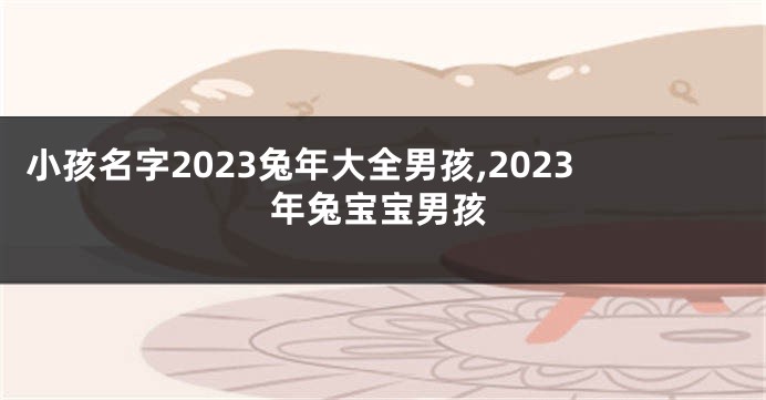 小孩名字2023兔年大全男孩,2023年兔宝宝男孩