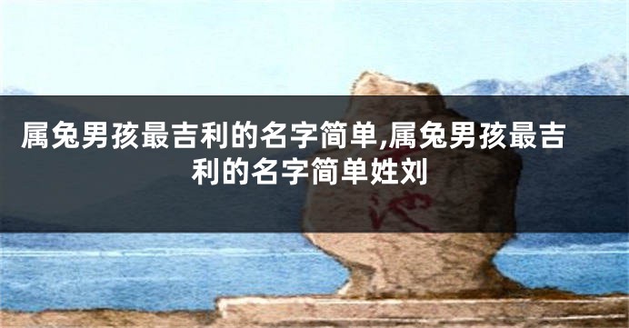 属兔男孩最吉利的名字简单,属兔男孩最吉利的名字简单姓刘