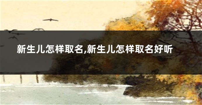 新生儿怎样取名,新生儿怎样取名好听