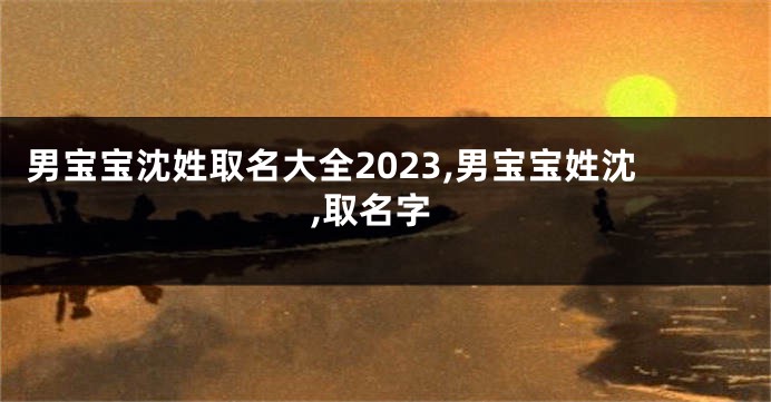 男宝宝沈姓取名大全2023,男宝宝姓沈,取名字