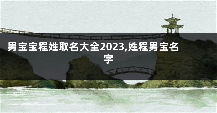 男宝宝程姓取名大全2023,姓程男宝名字