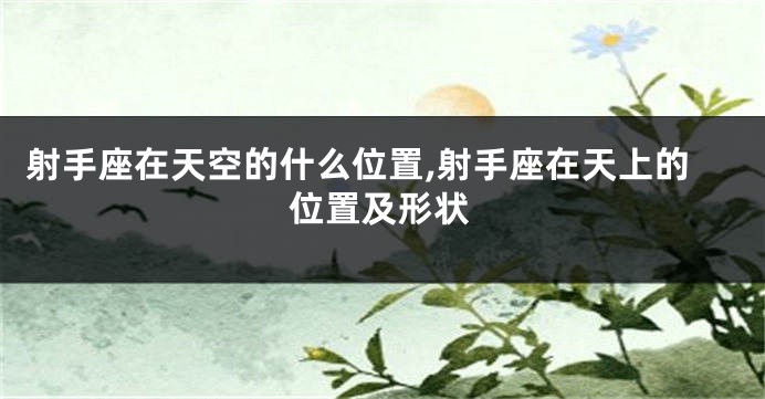 射手座在天空的什么位置,射手座在天上的位置及形状