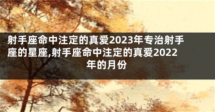 射手座命中注定的真爱2023年专治射手座的星座,射手座命中注定的真爱2022年的月份