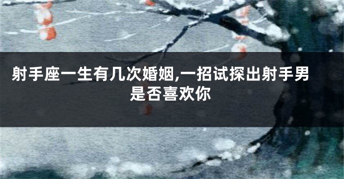 射手座一生有几次婚姻,一招试探出射手男是否喜欢你