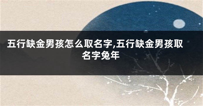 五行缺金男孩怎么取名字,五行缺金男孩取名字兔年