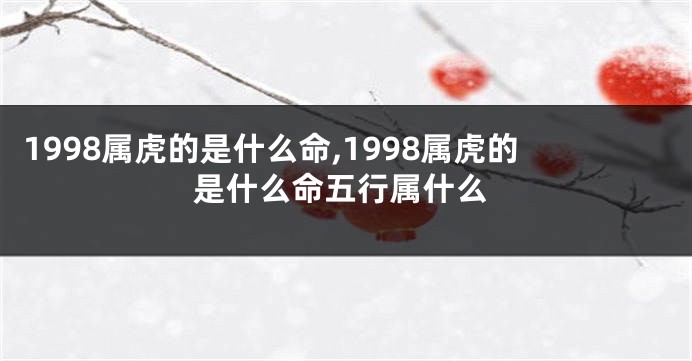 1998属虎的是什么命,1998属虎的是什么命五行属什么