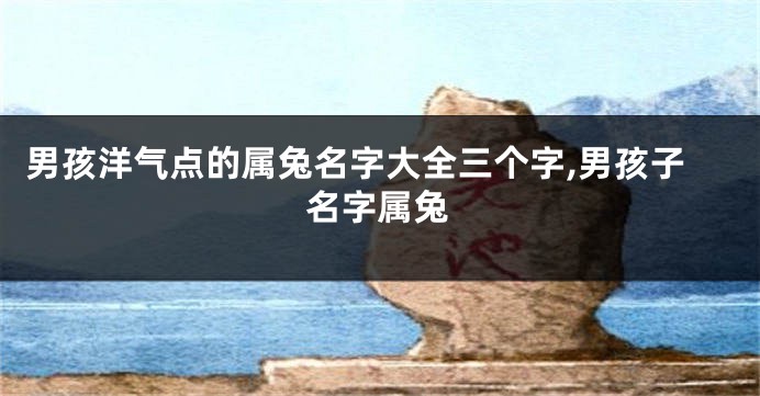 男孩洋气点的属兔名字大全三个字,男孩子名字属兔