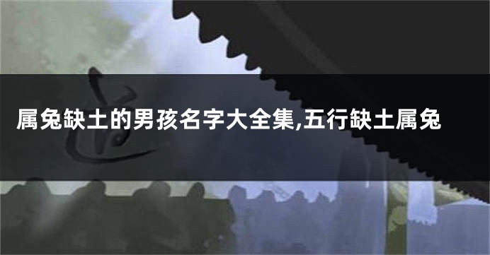 属兔缺土的男孩名字大全集,五行缺土属兔