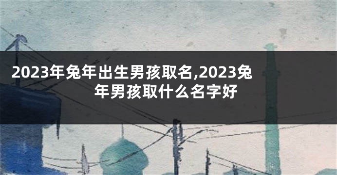 2023年兔年出生男孩取名,2023兔年男孩取什么名字好